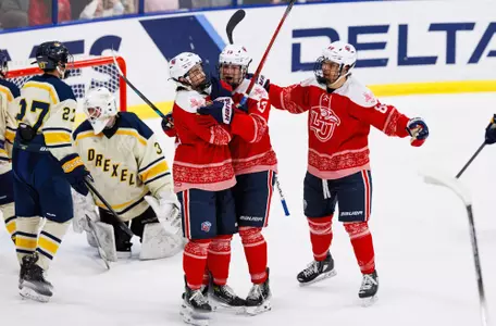 DI men's hockey celebration