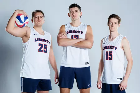 Mens volleyball senior trio