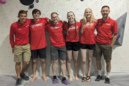 Climbing team at nationals