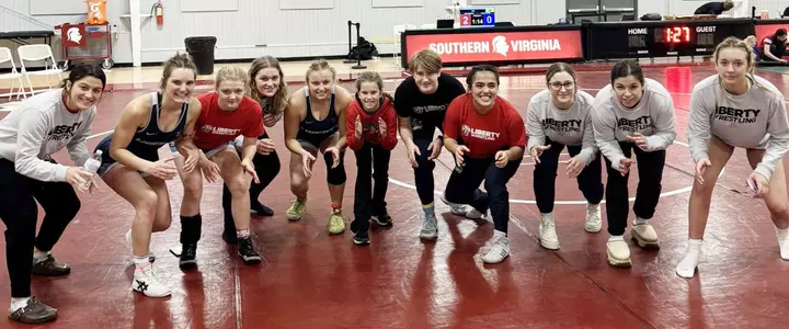 Women's wrestlers strike a pose