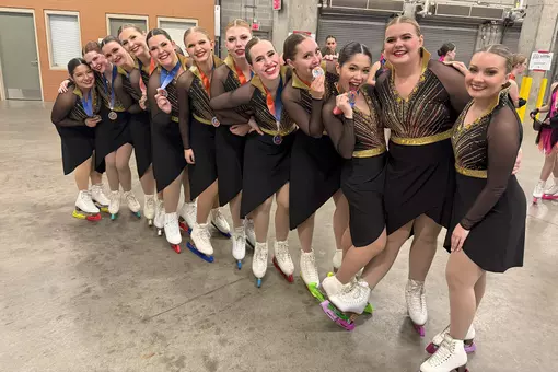 Synchronized skating team photo