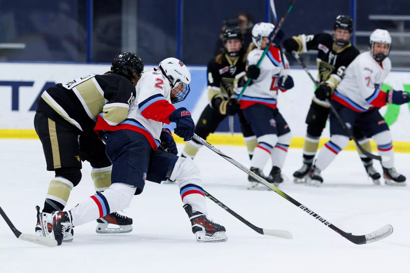 Liberty University’s Women’s D1 Hockey team takes on Lindenwood at the Lahaye Ice Center on October 17, 2025. (Photo by: Jessie Jordan)