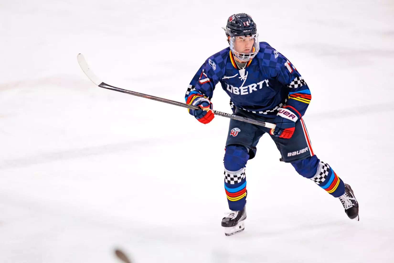 Liberty University’s Mens D1 Hockey team plays Stony Brook on  October 25, 2025. (Photo by Ethan Smith)