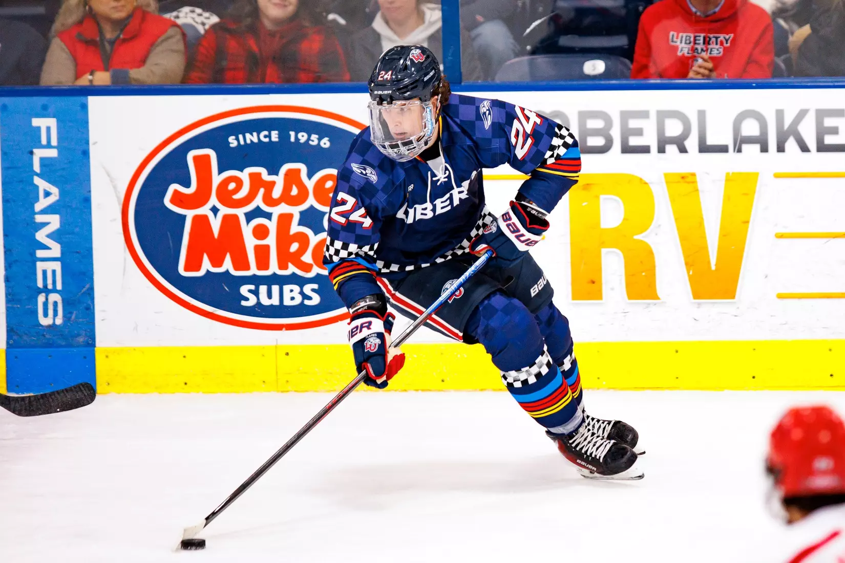 Liberty University’s Mens D1 Hockey team plays Stony Brook on  October 25, 2025. (Photo by Ethan Smith)
