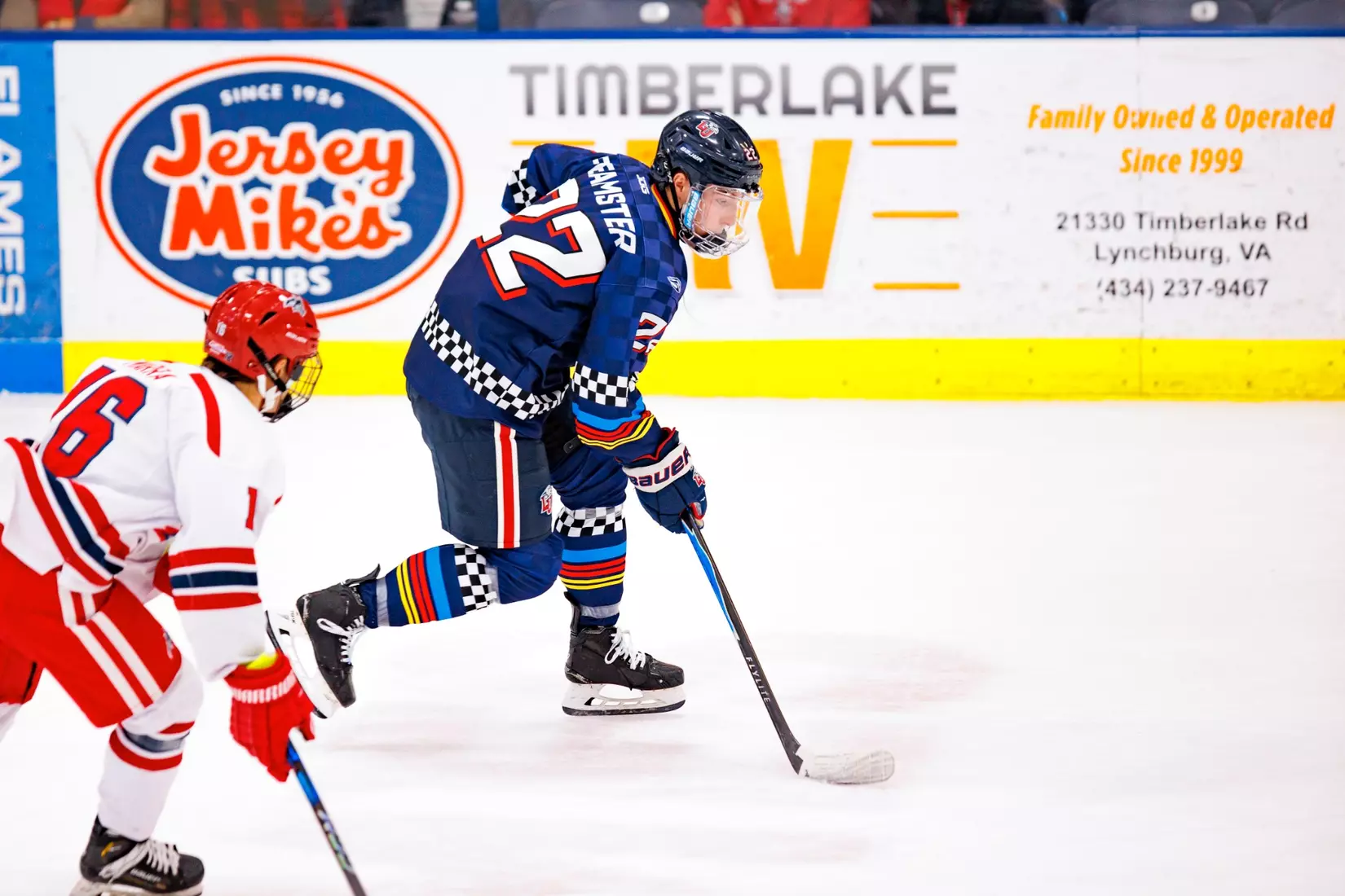 Liberty University’s Mens D1 Hockey team plays Stony Brook on  October 25, 2025. (Photo by Ethan Smith)