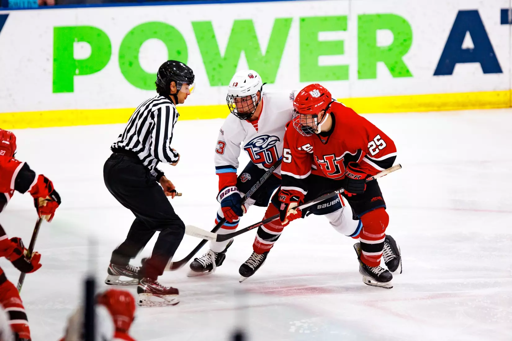 Liberty University’s Mens D1 Hockey team plays Utah on 3 October, 2025. (Photo by Ethan Smith)