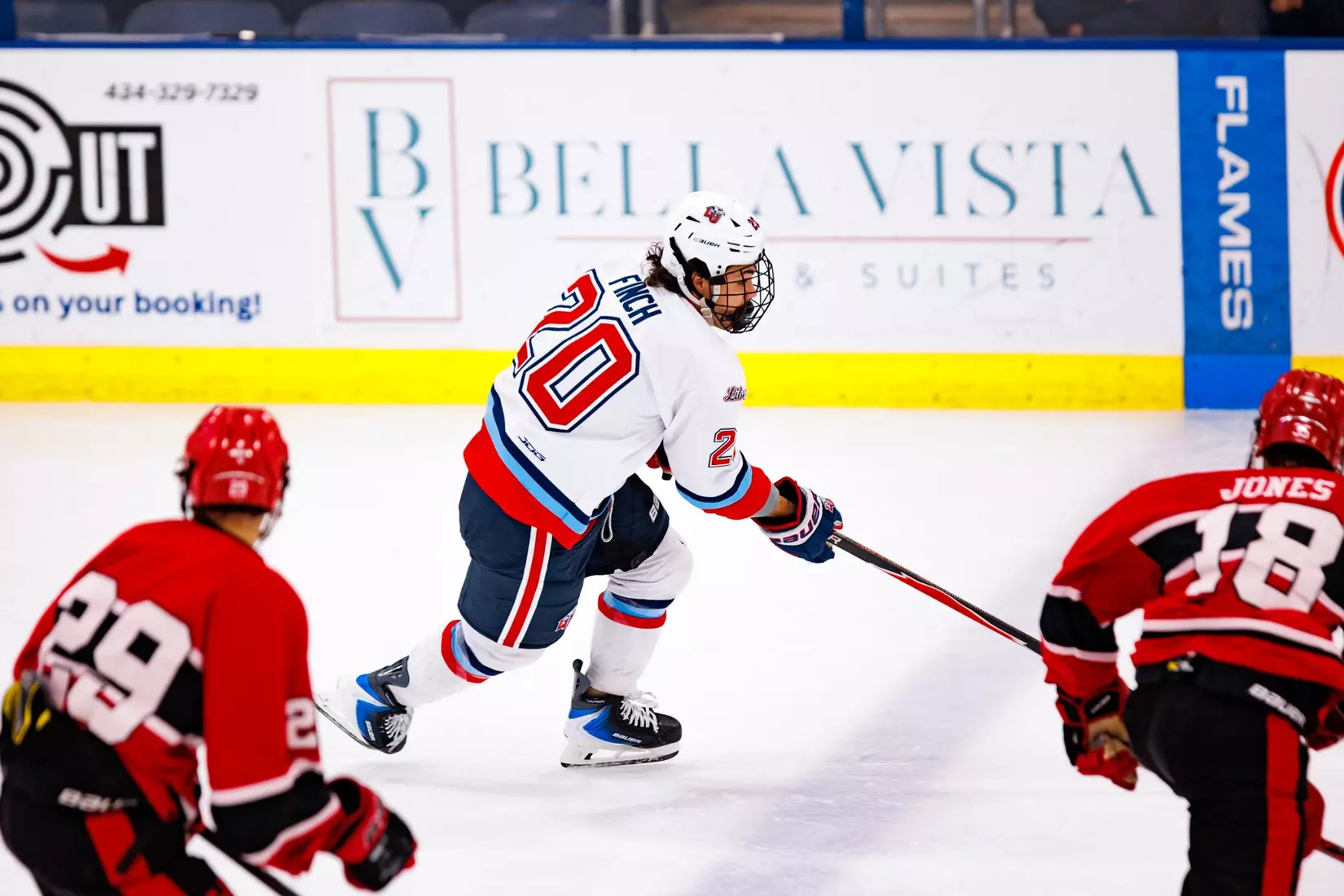 Liberty University’s Mens D1 Hockey team plays Utah on 3 October, 2025. (Photo by Ethan Smith)
