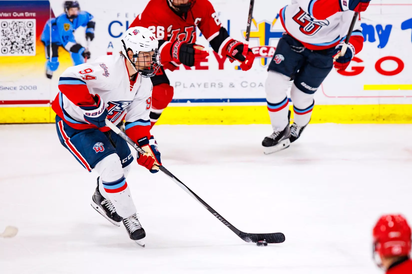 Liberty University’s Mens D1 Hockey team plays Utah on 3 October, 2025. (Photo by Ethan Smith)