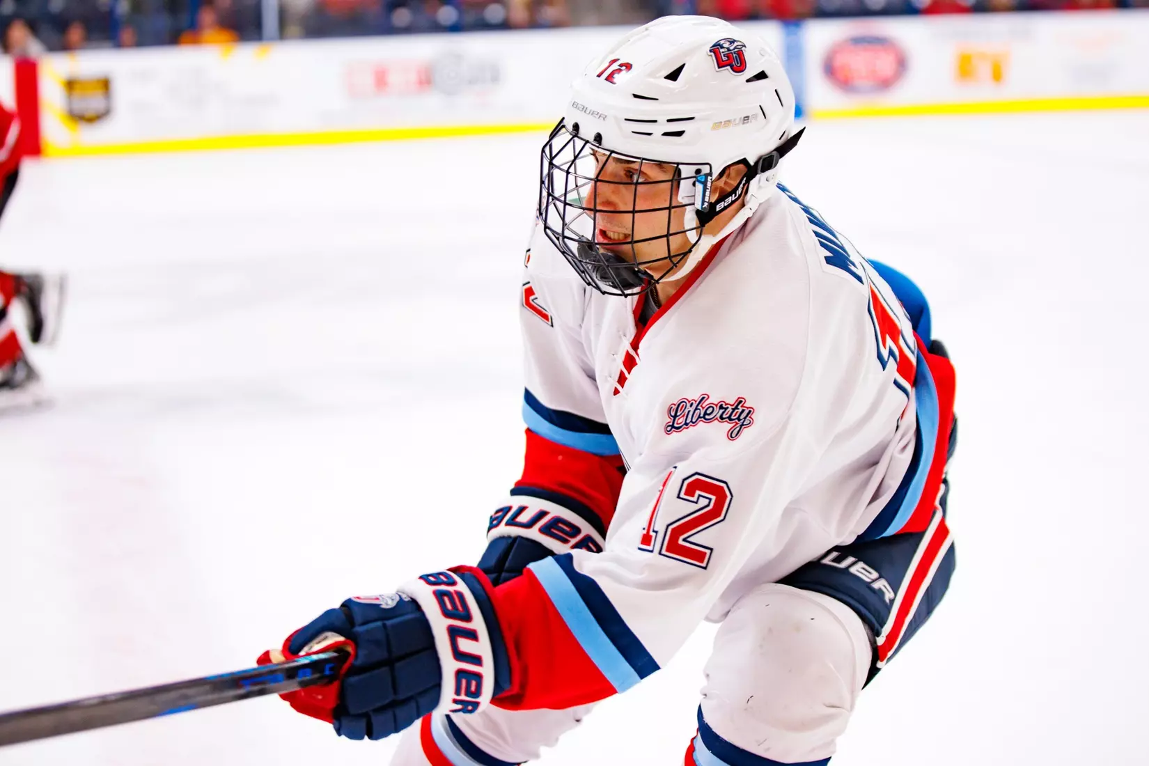Liberty University’s Mens D1 Hockey team plays Utah on 3 October, 2025. (Photo by Ethan Smith)
