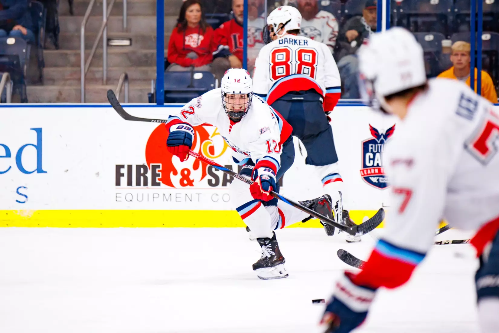 Liberty University’s Mens D1 Hockey team plays Utah on 3 October, 2025. (Photo by Ethan Smith)