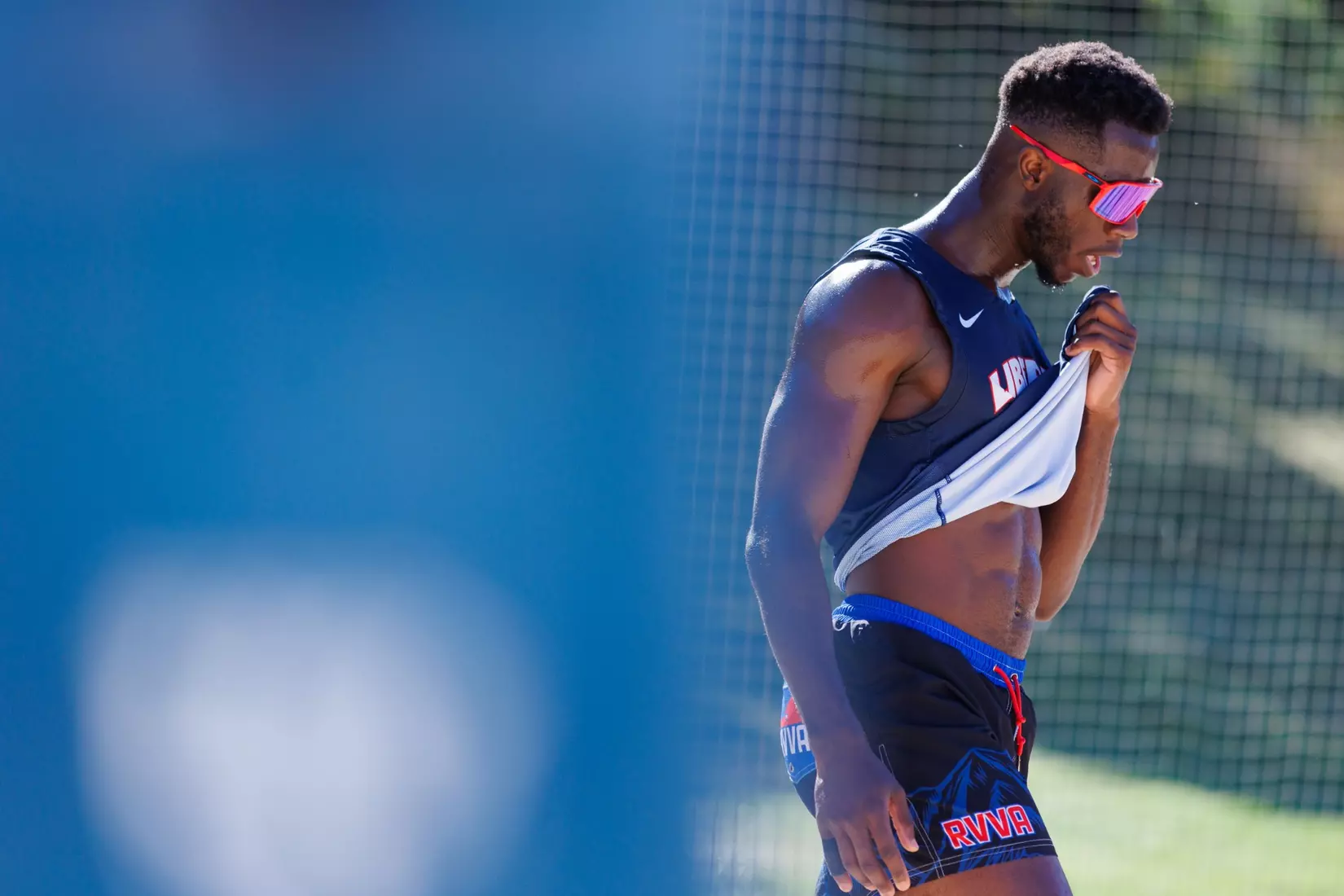 Liberty University’s Men’s Beach Volleyball team faces Webber International University at the East Campus Beach Courts on October 4, 2025. (Photo by Ryan Anderson)