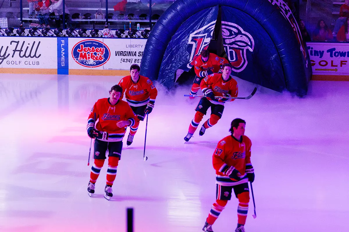 Men’s D1 Hockey takes on Jamestown in the LaHaye Ice Center on November 06, 2025. (Photo by KJ Jugar)