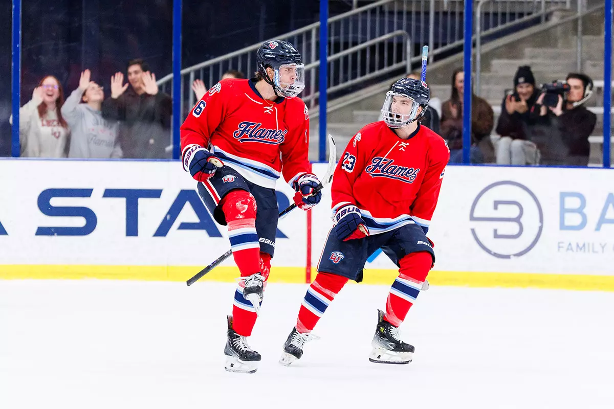 Men’s D1 Hockey takes on Jamestown in the LaHaye Ice Center on November 06, 2025. (Photo by KJ Jugar)