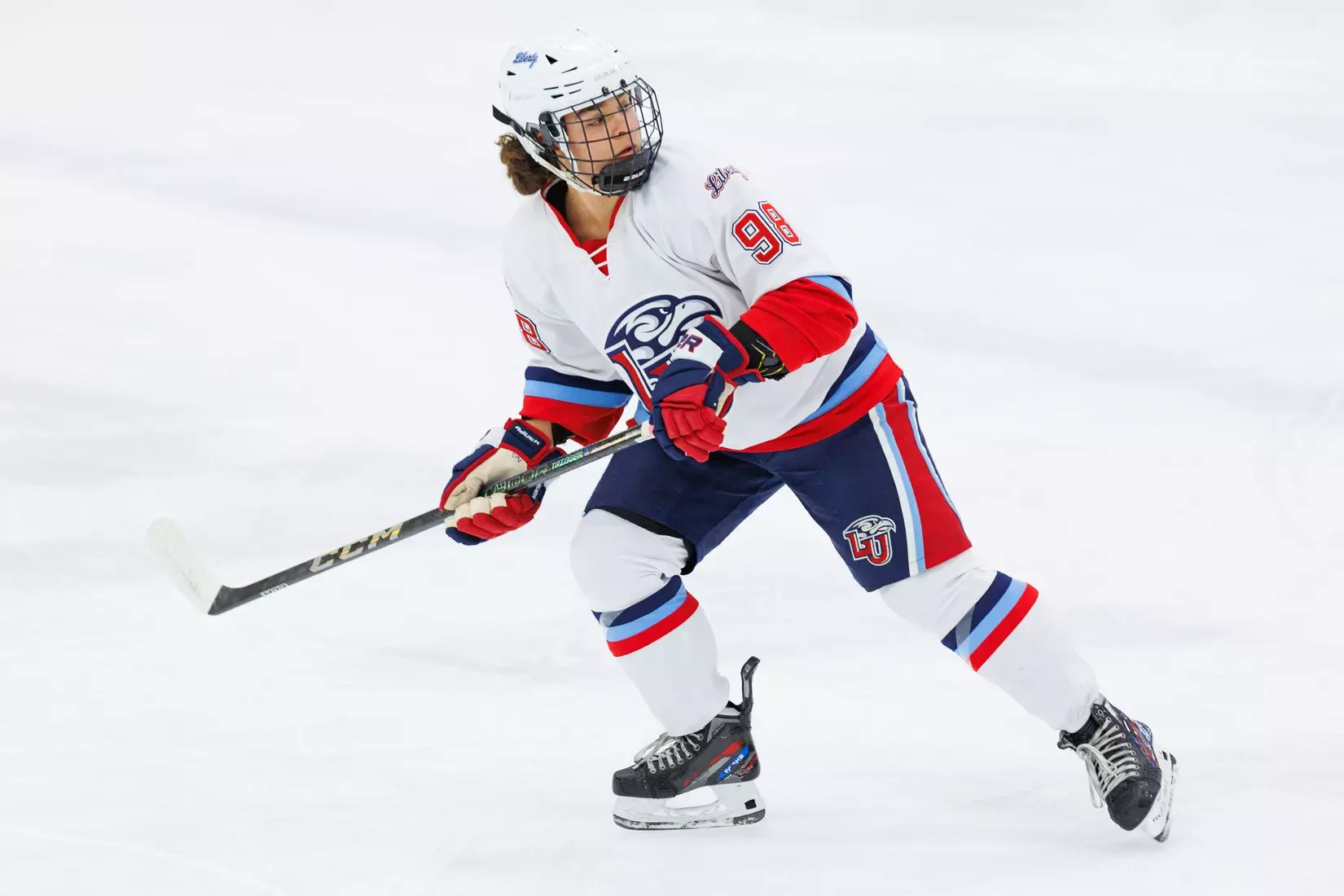 Liberty Women’s D2 Hockey faces High Point University at Lahaye Ice Center on November 2, 2025. (Photo by Ryan Anderson)