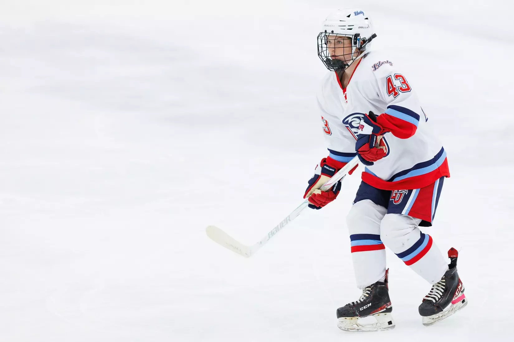 Liberty Women’s D2 Hockey faces High Point University at Lahaye Ice Center on November 2, 2025. (Photo by Ryan Anderson)