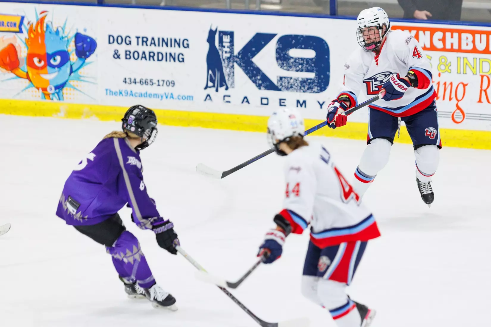 Liberty Women’s D2 Hockey faces High Point University at Lahaye Ice Center on November 2, 2025. (Photo by Ryan Anderson)