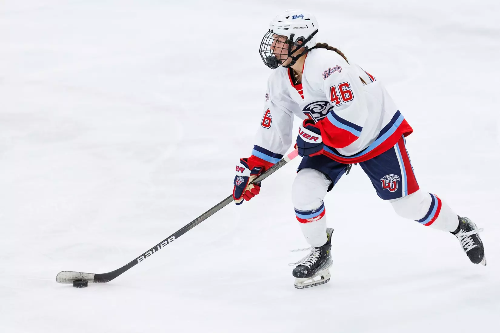 Liberty Women’s D2 Hockey faces High Point University at Lahaye Ice Center on November 2, 2025. (Photo by Ryan Anderson)
