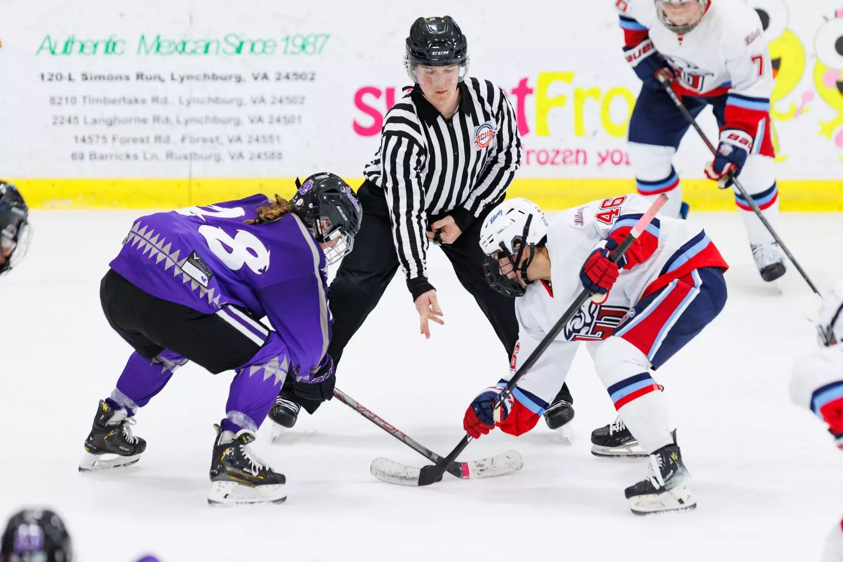 Liberty Women’s D2 Hockey faces High Point University at Lahaye Ice Center on November 2, 2025. (Photo by Ryan Anderson)