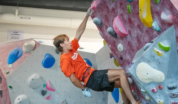 Asher Talbot Liberty sophomore climber