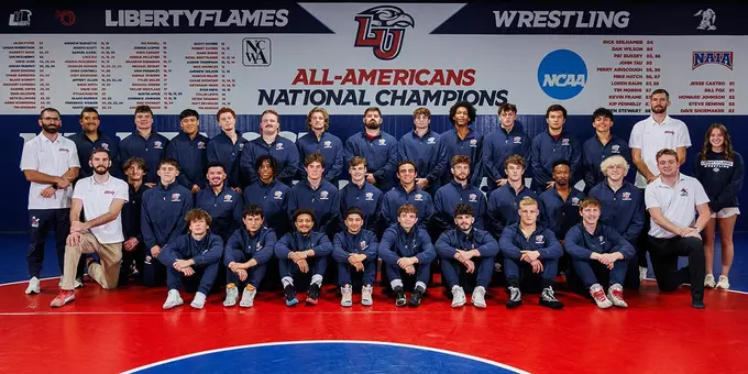 Men's wrestling team portrait 2025