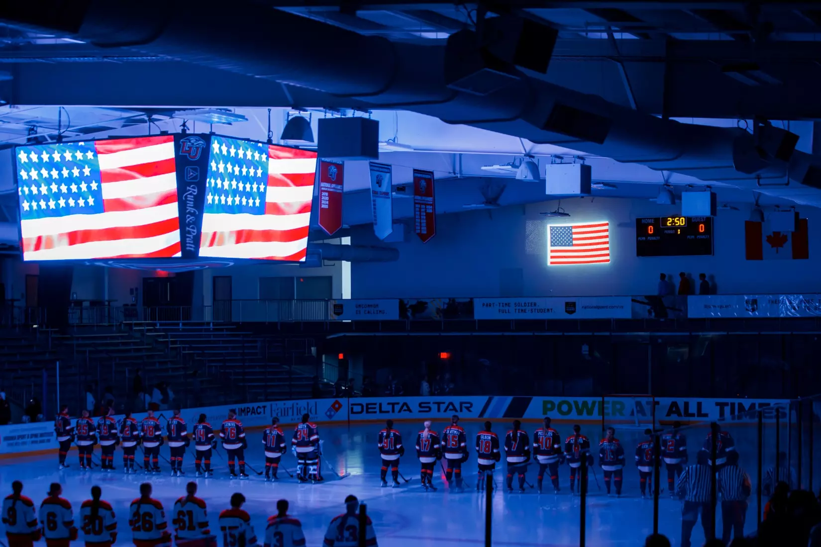 Liberty University’s Women’s D1 Hockey team plays Maryville on November 9, 2025. (Photo by Ethan Smith)