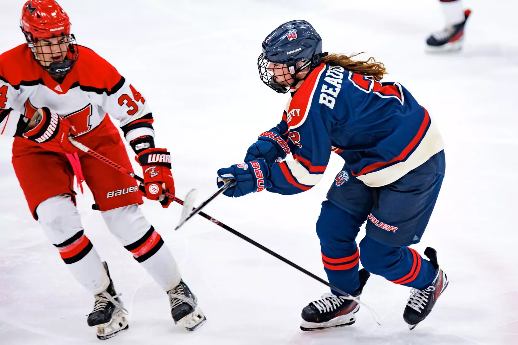 Liberty University’s Women’s D1 Hockey team plays Maryville on November 9, 2025. (Photo by Ethan Smith)
