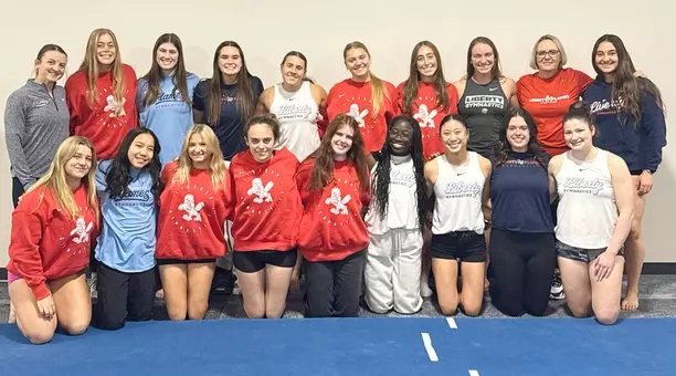 Liberty gymnastics team photo