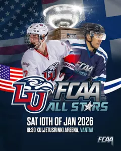 Flames DI men's hockey vs. FCAA All-Stars graphic