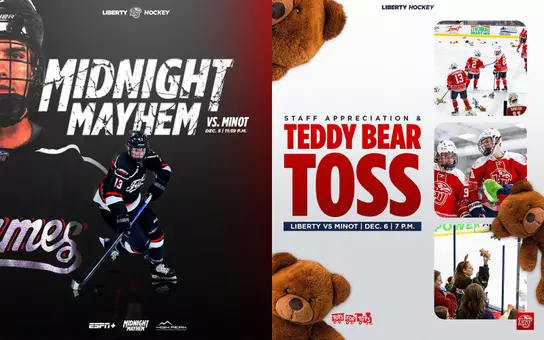 DI men's hockey graphics for Minot State