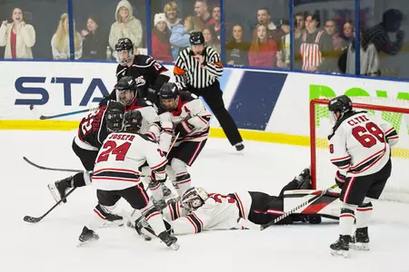 Midnight Mayhem Sam Feamster shot on Minot goal