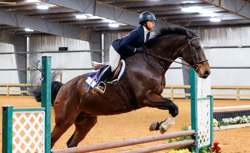Hunt Seat rider Anna Pemble leaps