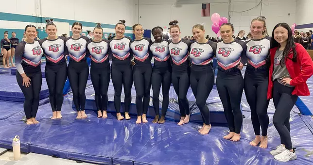 Gymnastics team photo Cherry Blossom Invite