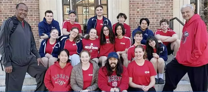 Liberty racquetball team photo from UNC