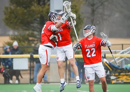 Liberty men's lacrosse celebration vs. Northeastern