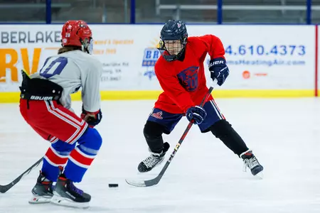 Youth Hockey faceoff battle