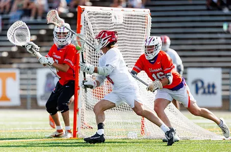 Keaton Mohs drives on Tigers cage secondary