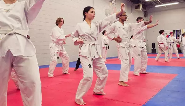 Taekwondo practice Liberty nationals prep
