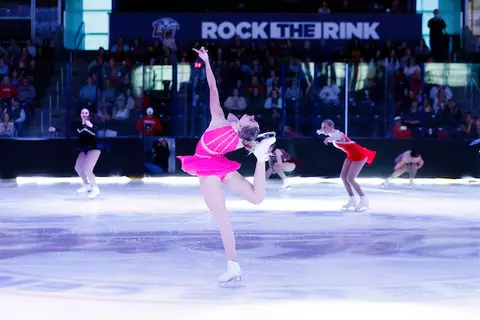 Liberty University hosts the 14th annual PraiseFest on Ice figure skating in the LaHaye Ice Center on April 20, 2024. (Photographed by Aziz Ibrahim)