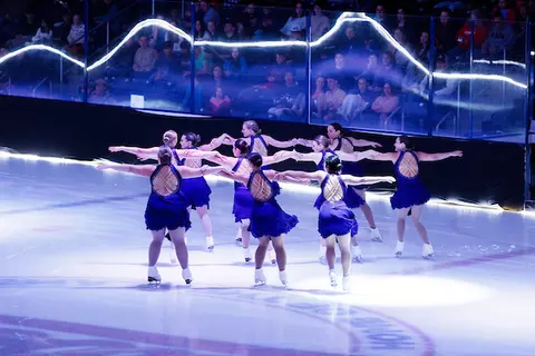 Liberty University hosts the 14th annual PraiseFest on Ice figure skating in the LaHaye Ice Center on April 20, 2024. (Photographed by Aziz Ibrahim)