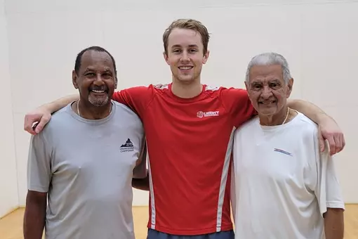 Trevor Melton between Herm Lewis and Danny Rodriguez