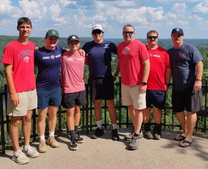 Disc golf group shot