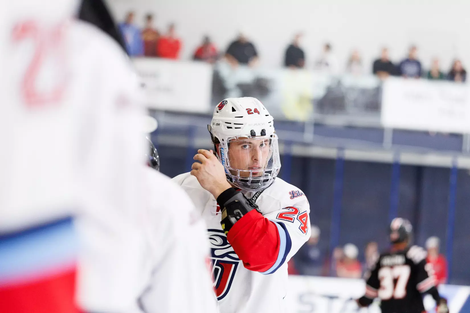 Men’s D1 Hockey takes on NC State at the LaHaye Ice Center on September 13, 2025 (Photo by Travis Clayton)