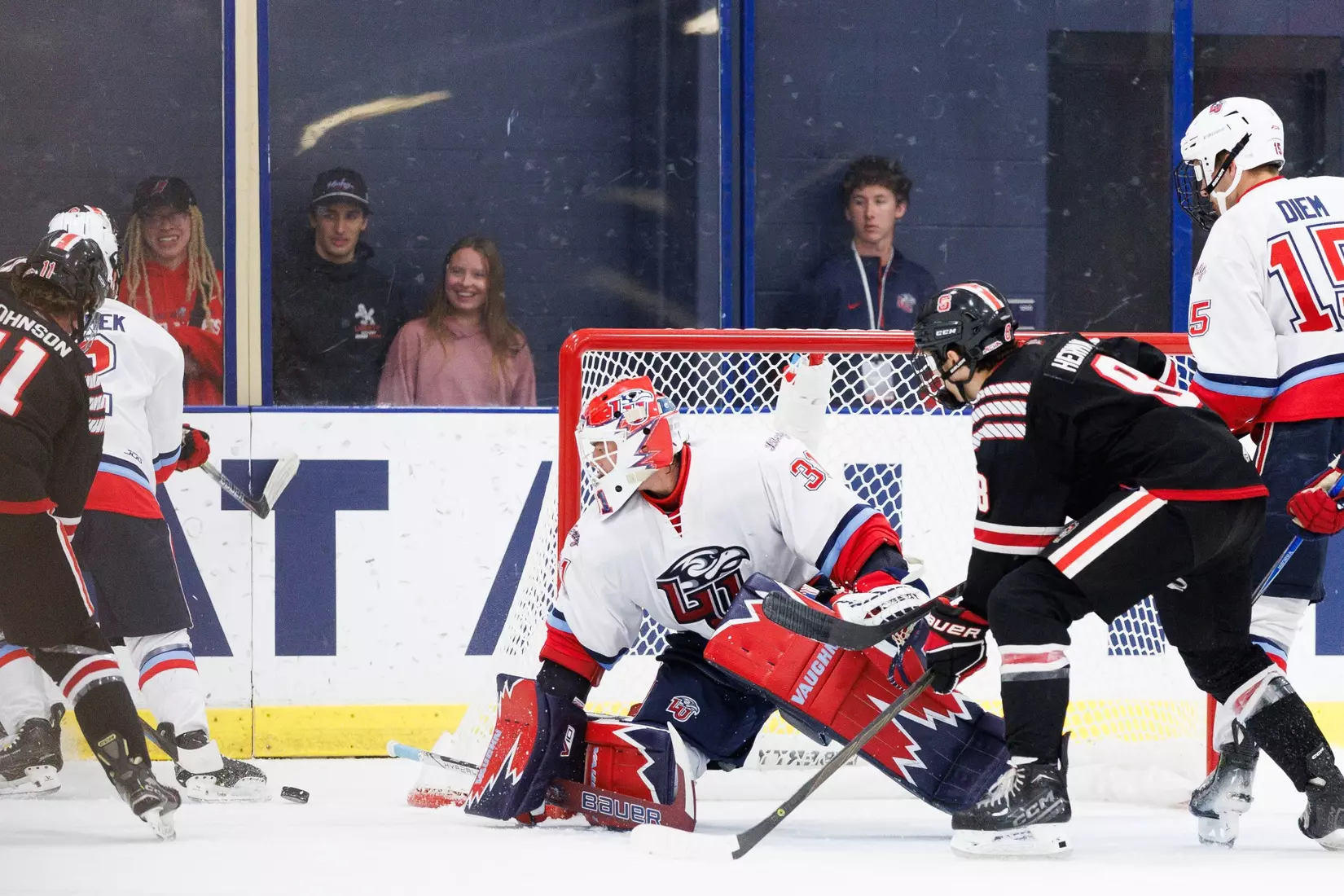 Men’s D1 Hockey takes on NC State at the LaHaye Ice Center on September 13, 2025 (Photo by Travis Clayton)