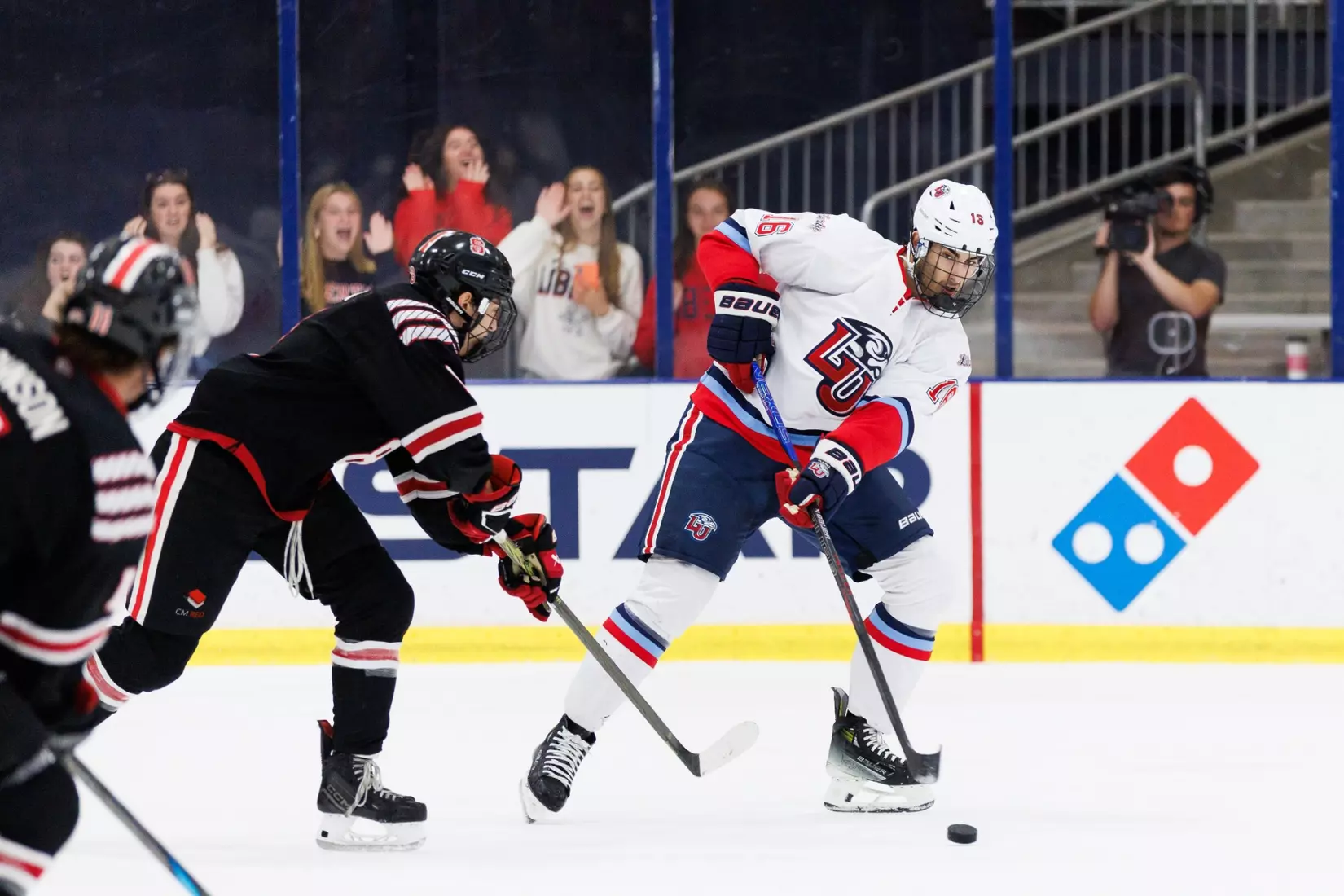 Men’s D1 Hockey takes on NC State at the LaHaye Ice Center on September 13, 2025 (Photo by Travis Clayton)