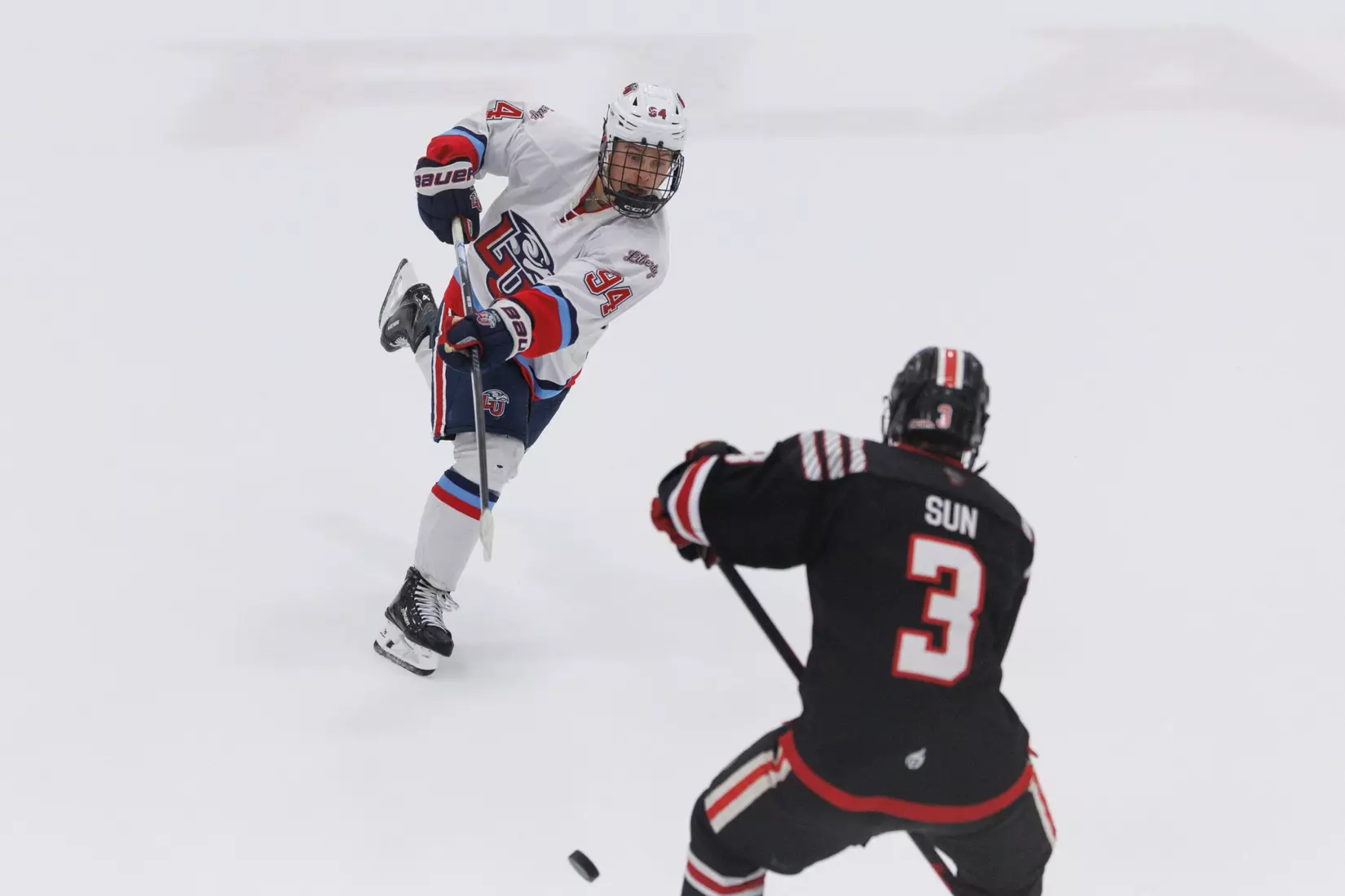 Men’s D1 Hockey takes on NC State at the LaHaye Ice Center on September 13, 2025 (Photo by Travis Clayton)