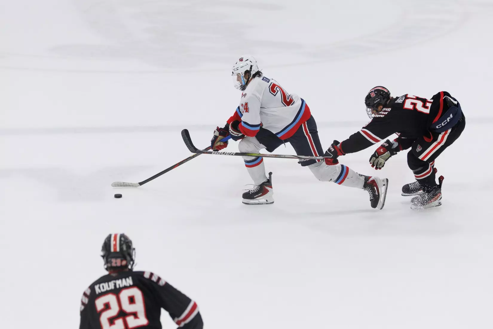 Men’s D1 Hockey takes on NC State at the LaHaye Ice Center on September 13, 2025 (Photo by Travis Clayton)