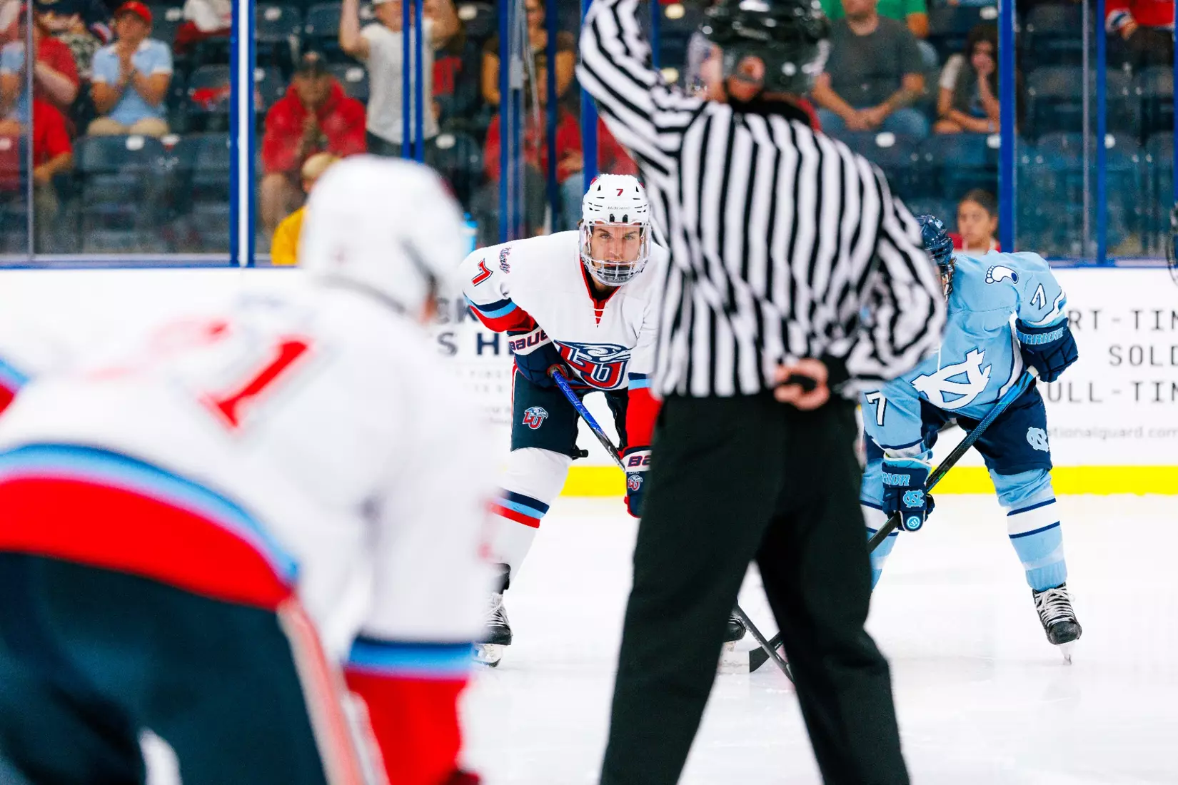 Liberty University’s Men’s D1 Hockey team takes on UNC on September 19, 2025 (Photo by Simon Barbre)