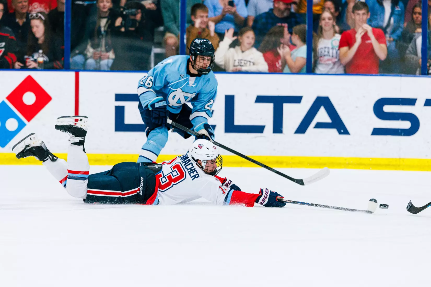 Liberty University’s Men’s D1 Hockey team takes on UNC on September 19, 2025 (Photo by Simon Barbre)