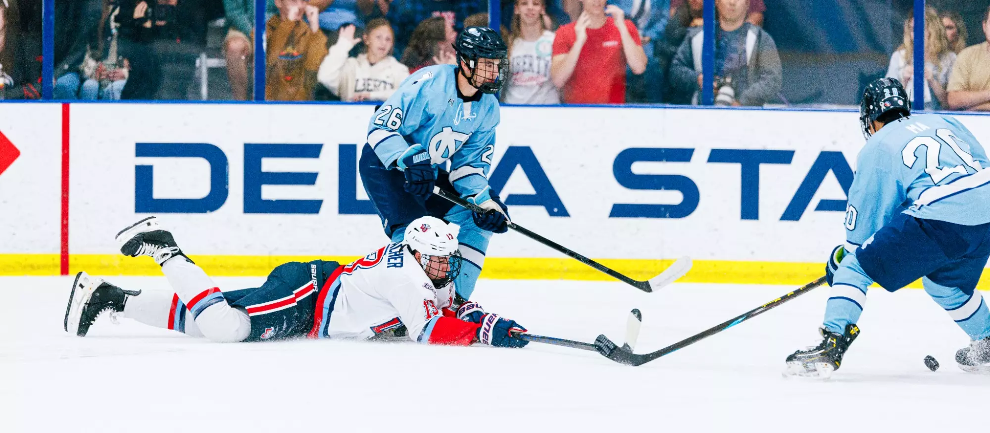 Liberty University’s Men’s D1 Hockey team takes on UNC on September 19, 2025 (Photo by Simon Barbre)