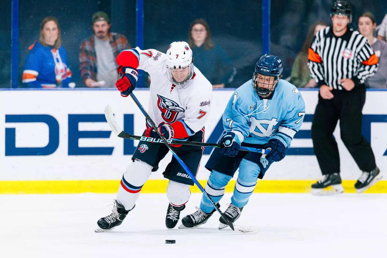 Liberty University’s Men’s D1 Hockey team takes on UNC on September 19, 2025 (Photo by Simon Barbre)
